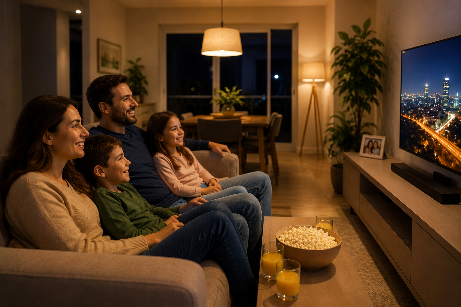 Família segura com instalação elétrica